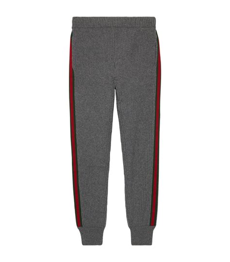 gucci gray sweatpants stripe|gucci sweatpants tiktok.